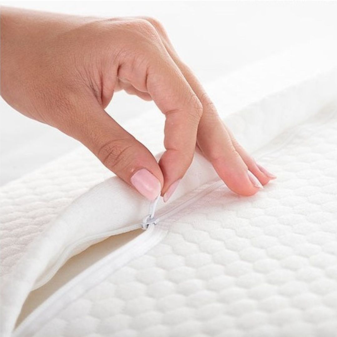 Memory foam cervical pillow with machine washable, removable cover