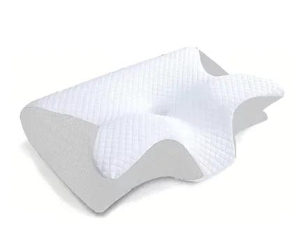Memory foam cervical pillow with removable, washable cover